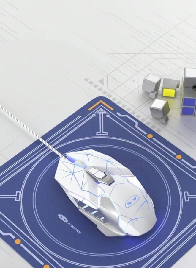 MageGee Gaming Mouse Wired G10, 7 Colors Breathing LED Backlit White Gaming Mouse, 6 Adjustable DPI (up to 3200 DPI), Ergonomic Optical Computer Mouse with 7 Buttons for Windows - Image 3